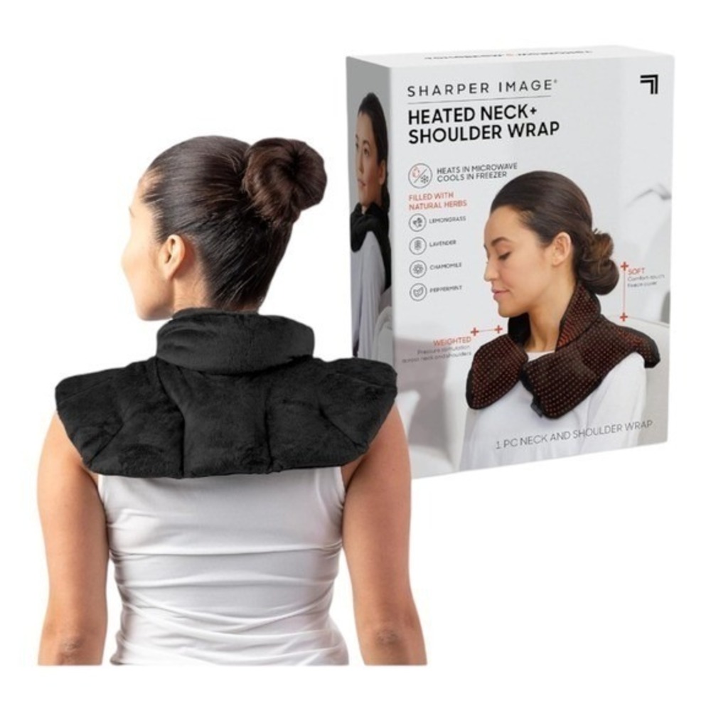 Sharper Image - Heated Neck + Shoulder Wrap‎ — Aromatherapy Hot/Cold - Open Box